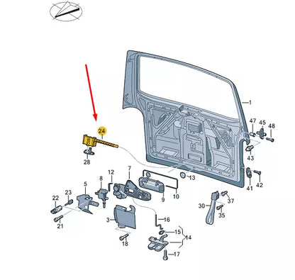 NEW VW TRANSPORTER VI T6 REAR LID ACTUATOR 7E5827611A