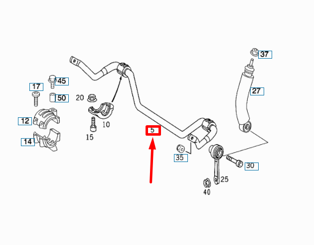 new mercedes-benz s w220 front stabilizer sway bar a2203233865 original