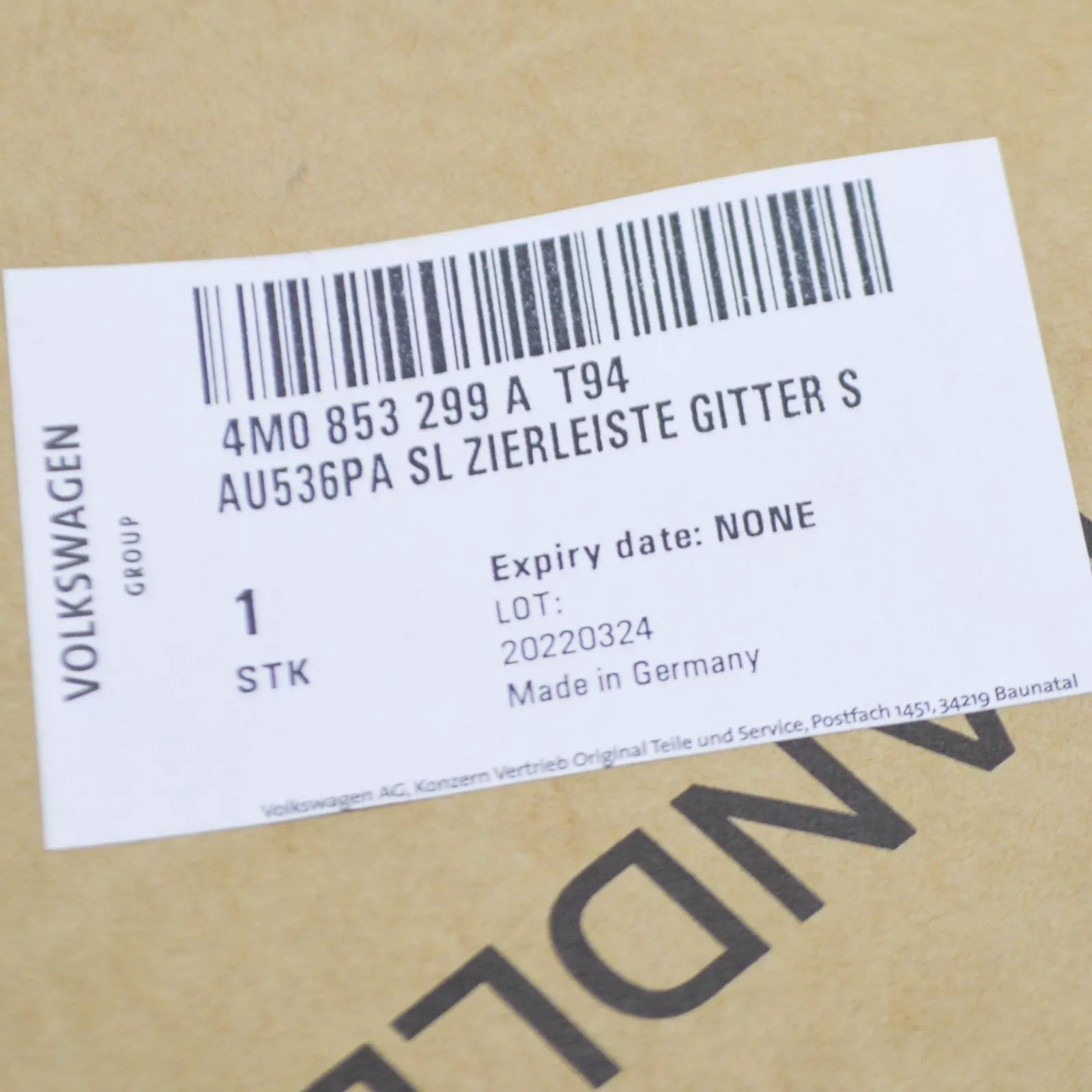 NEW AUDI Q7 4M FRONT LEFT BUMPER GRILLE TRIM 4M0853299AT94