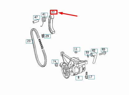 NEW MB SPRINTER W906 OIL PUMP CHAIN TIGHTENER CLAMP BRACKET A1111800071 ORIGINAL