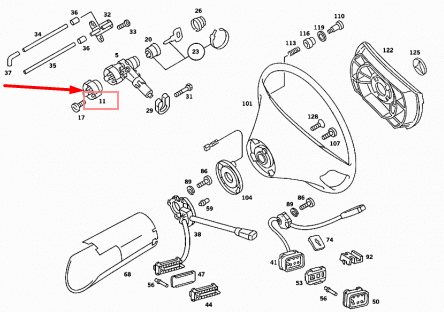 NEW MERCEDES-BENZ E-CLASS W124 IGNITION STARTER SWITCH A2025450104 ORIGINAL