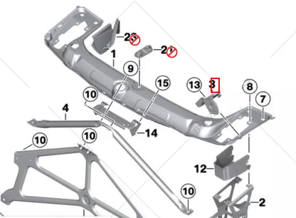 NEW BMW 1 F21 FRONT LEFT HEADLING BRACKET HOLDER 51647273065 7273065 ORIGINAL