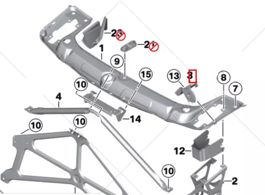 NEW BMW 1 F21 FRONT LEFT HEADLING BRACKET HOLDER 51647273065 7273065 ORIGINAL