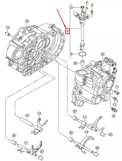 NEW AUDI A3 8P GEARBOX GEAR SHIFT SWITCH UNIT 02Q301230B ORIGINAL