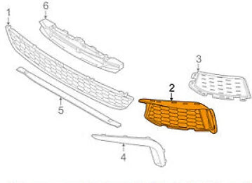 NEW BMW 5 G30 M FRONT BUMPER RIGHT OPEN AIR INTAKE GRILLE 51118064964 ORIGINAL