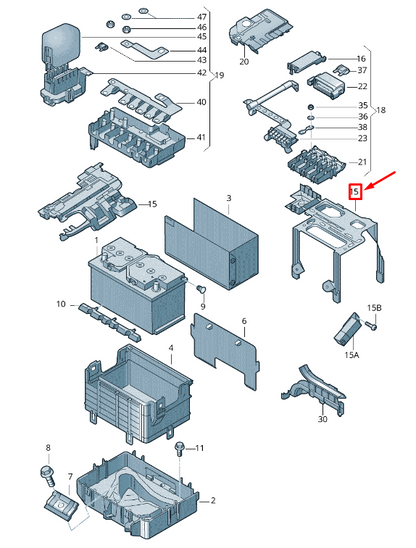 new audi a1 8x fuse box holder 6r0915345e original