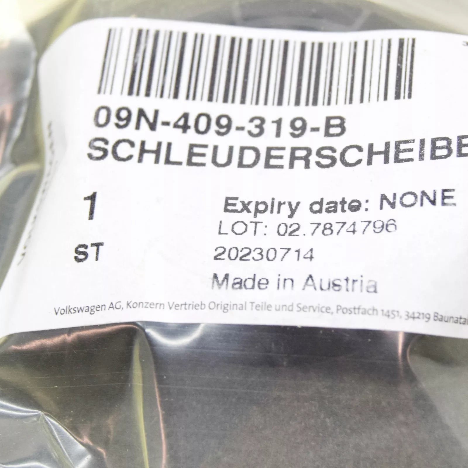 NEW VW TRANSPORTER T6 FINAL DRIVE GEAR STUB SHAFT DUST SEAL 09N409319B ORIGINAL