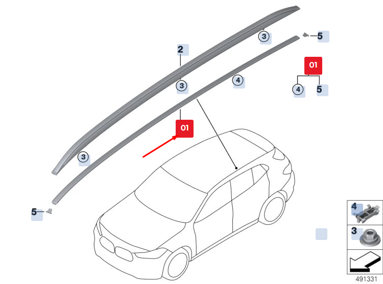 new bmw x2 f39 left roof molding 51137479467 7479467 original
