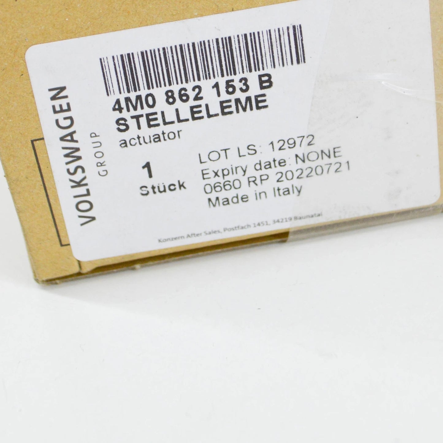 NEW AUDI A6 C8 FUEL TANK COVER ACTUATOR MOTOR 4M0862153B ORIGINAL