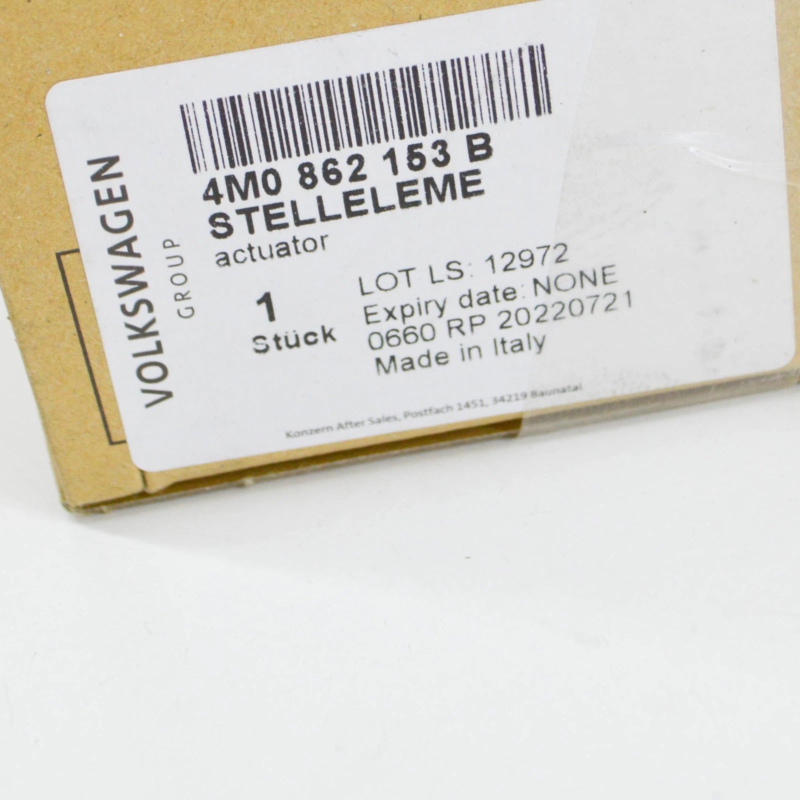 NEW AUDI A6 C8 FUEL TANK COVER ACTUATOR MOTOR 4M0862153B ORIGINAL