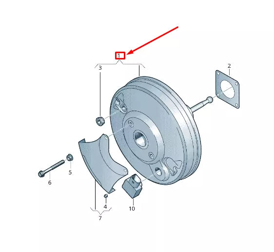 NEW VW CC 35 BRAKE SERVO RHD 3C2614106M ORIGINAL