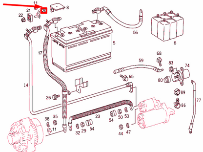 NEW MERCEDES-BENZ ML W163 BATTERY FUSE BRACKET A1635401173 ORIGINAL