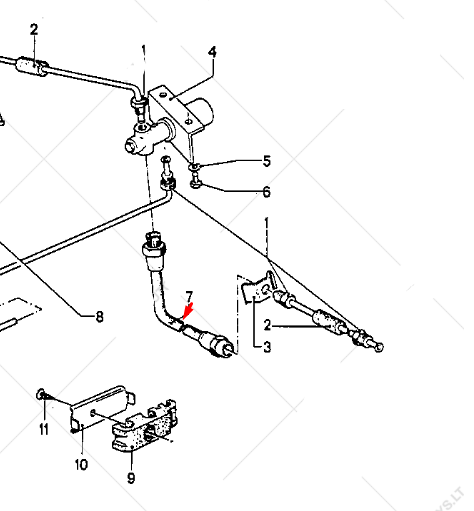 new bmw 3 e30 rear brake hose 34321159881 original