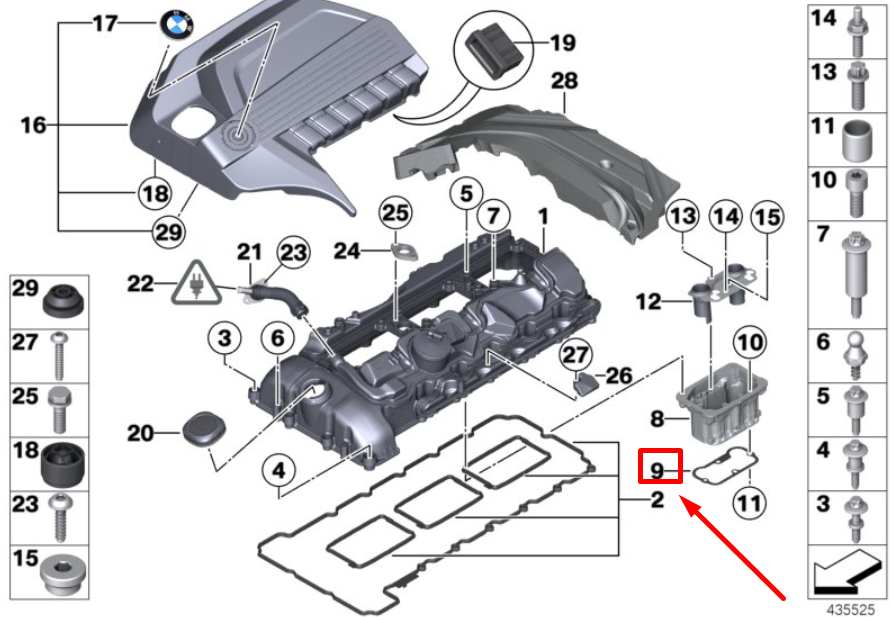 new bmw 2 coupe f87 spark plug recess insert gasket 11127589830 7589830 original