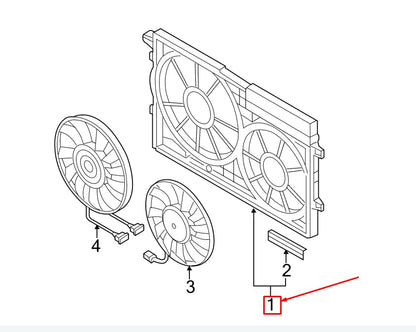 NEW VW BEETLE 5C ENGINE DUAL FAN COWL 1KM121205 ORIGINAL