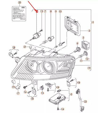 NEW AUDI A6 C6 HEADLIGHT RANGE CONTROL MOTOR 4F0941293A