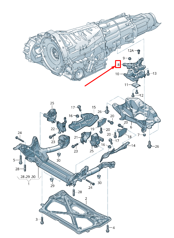 new audi a6 avant c7 gearbox support bracket 4g0399115e original