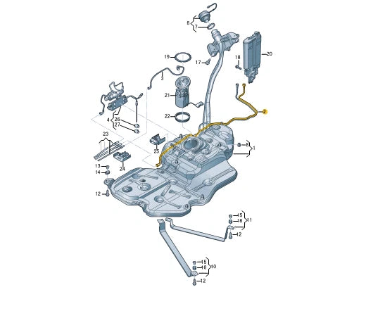 NEW VOLKSWAGEN TERAMONT BREATHER LINE 3QF201931B