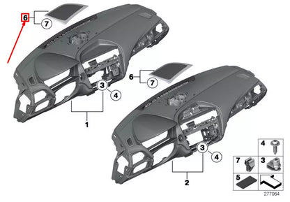 NEW BMW 1 F20 DASHBOARD PANEL CENTRE SPEAKER TRIM 51459211495 RHD ORIGINAL