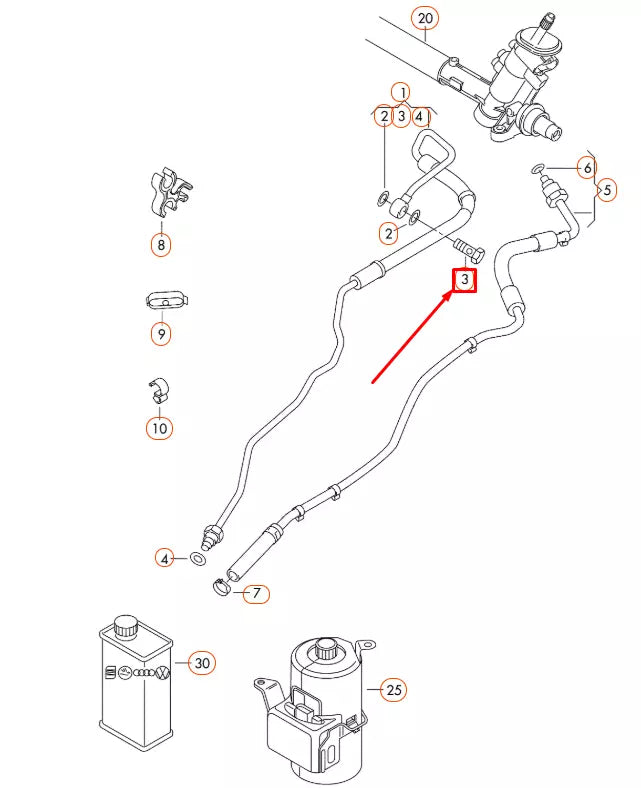 NEW AUDI A1 MK1 POWER STEERING BANJO BOLT 8E0422529
