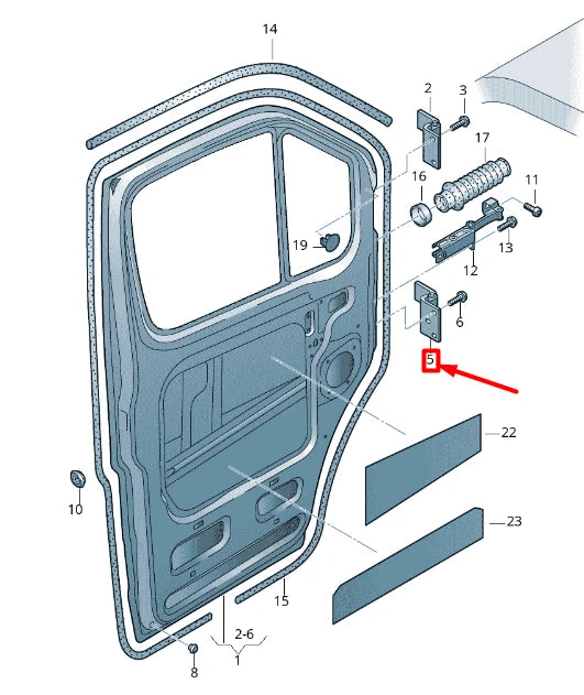 NEW VOLKSWAGEN CRAFTER 2F MK1 FRONT LEFT DOOR LOWER HINGE 2E0831411