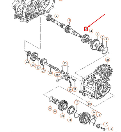 NEW VOLKSWAGEN BEETLE 9C 3.GEAR 02A311285AJ ORIGINAL