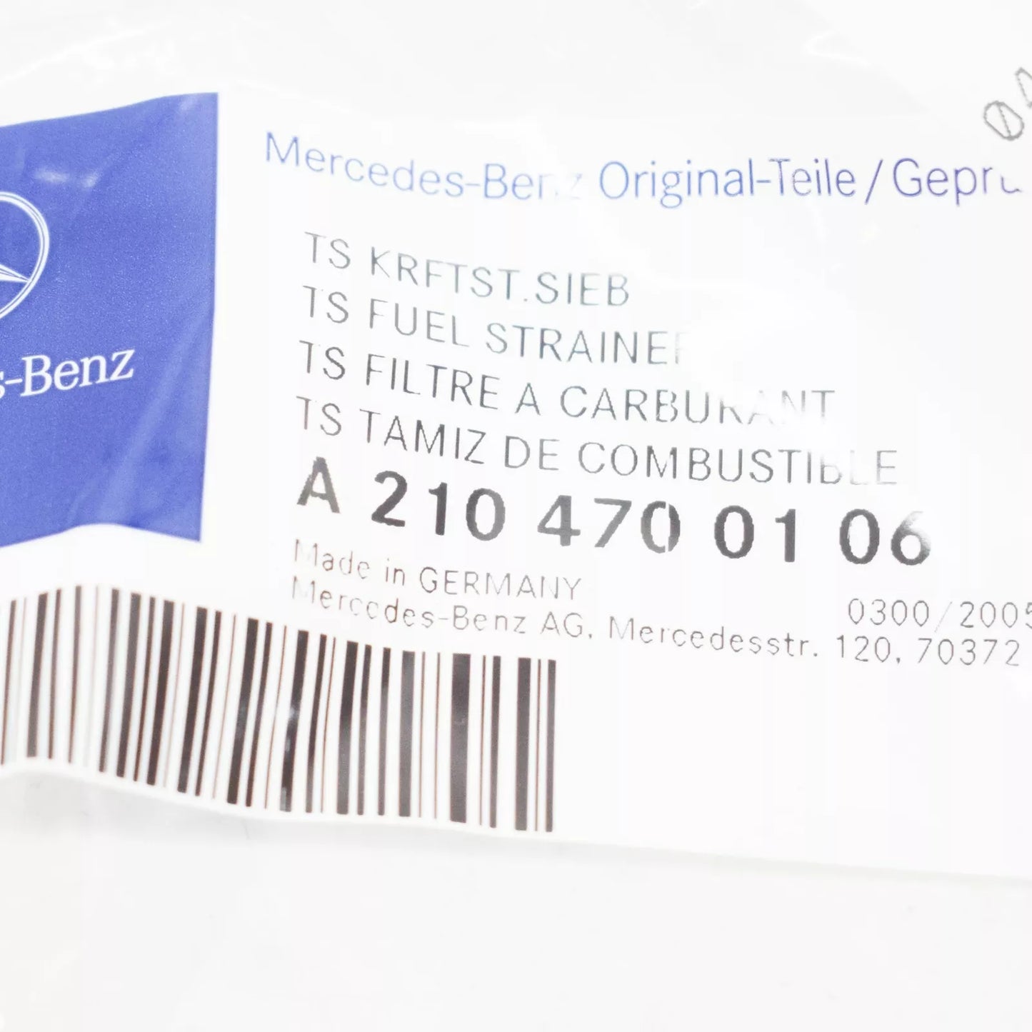 NEW MERCEDES-BENZ SLK R170 FUEL STRAINER PARTS KIT A2104700106 ORIGINAL