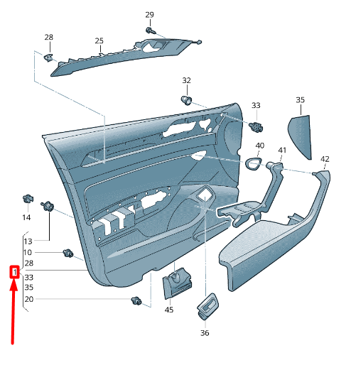 new volkswagen passat b8 3g front right door panel rhd 3g2867012ngvg original