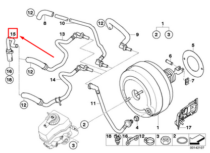 new bmw 3 e90 brake booster hose 34336769621 6769621 original