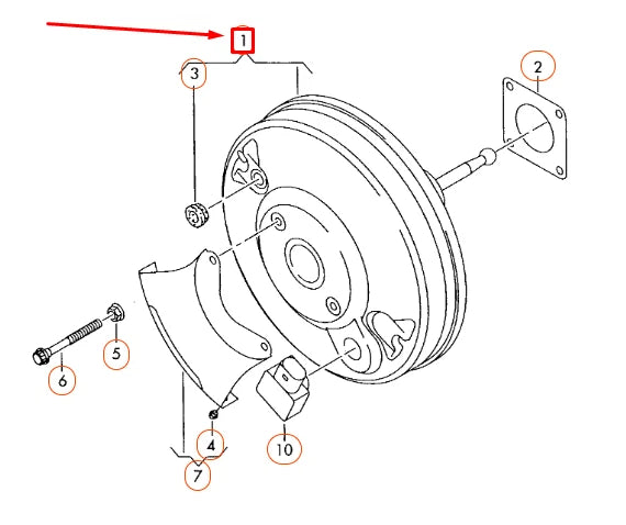 NEW AUDI TT 8J BRAKE SERVO LHD 8J1612107D ORIGINAL