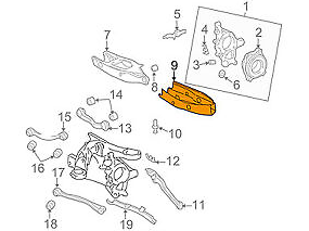 NEW MB E W211 REAR SUSPENSION LOWER CONTROL ARM COVER A2113520488 ORIGINAL