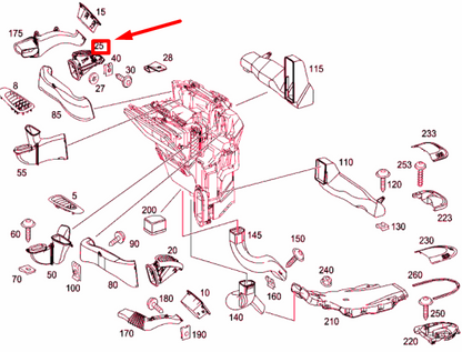 NEW MB VITO W639 DASHBOARD RIGHT OUTSIDE LATERAL NOZZLE A63983002549F75 ORIGINAL