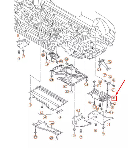 NEW AUDI A5 8T REAR RIGHT UNDERBODY PROTECTION TRIM 8T0825216D ORIGINAL