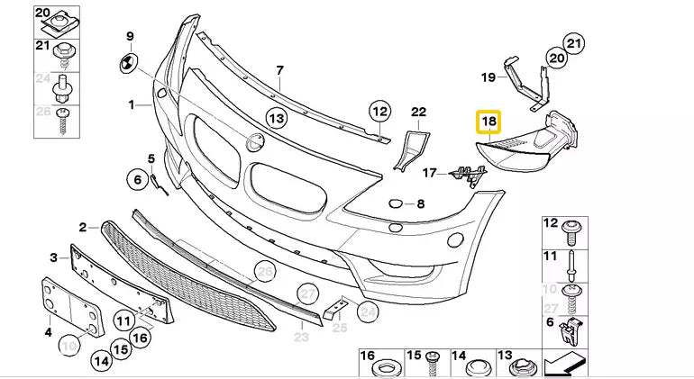 NEW BMW M Z4 COUPE E86 FRONT RIGHT BRAKE AIR INTAKE TUBE 51118044702 ORIGINAL