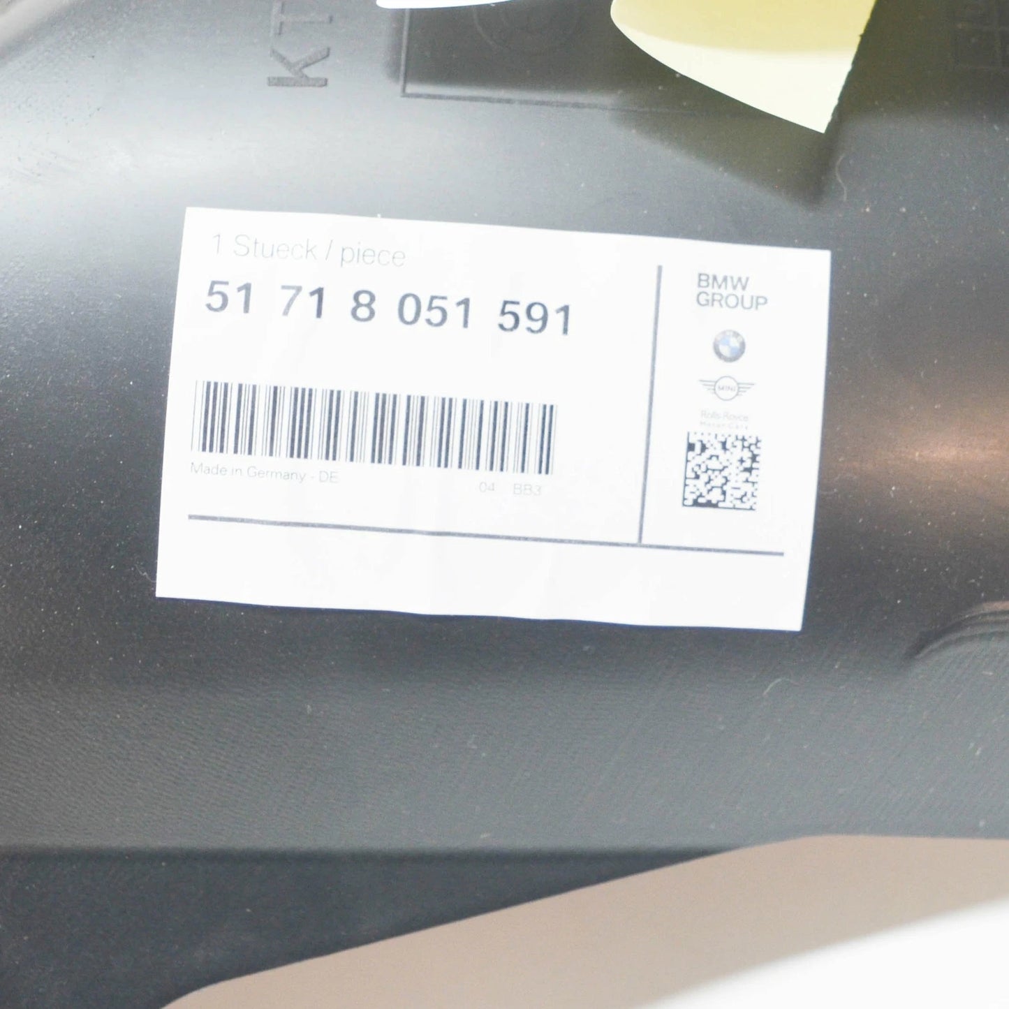 NEW BMW 1 M E82 FRONT LEFT BOTTOM WHEEL HOUSING FRONT COVER 51718051591 ORIGINAL