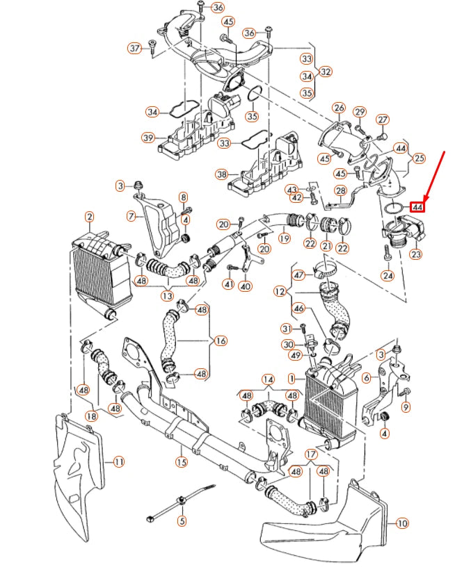 NEW AUDI A4 B7 THROTTLE VALVE O-RING 059145865 ORIGINAL