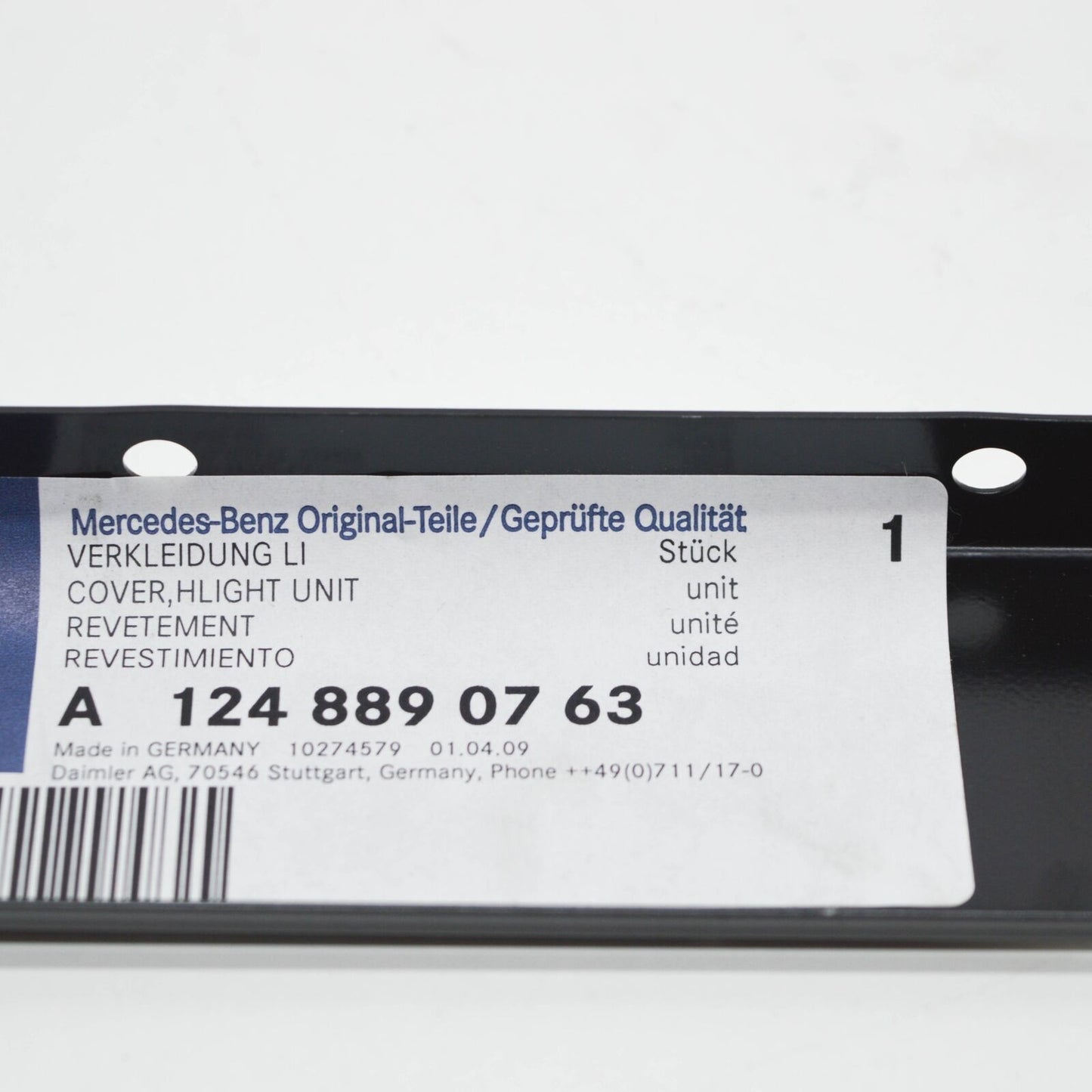 NEW MB E W124 FRONT LEFT HEADLIGHT UNIT SUPPORT BRACKET A1248890763 ORIGINAL