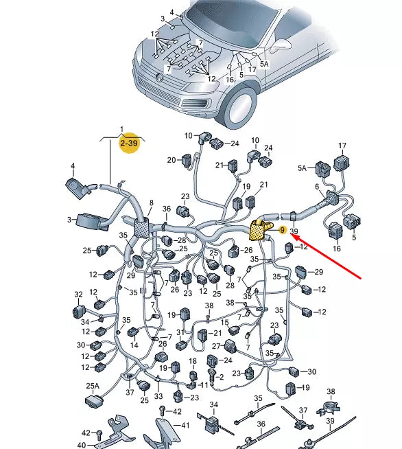 NEW VW TOUAREG 7P MK2 RIGHT WATER BOX GROMMET 7P6971841A
