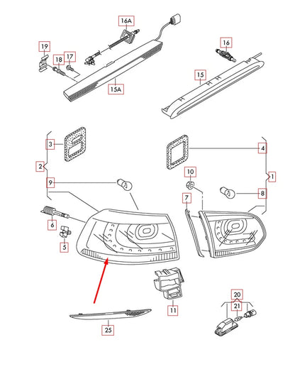 NEW VOLKSWAGEN GOLF MK6 REAR RIGHT TAILLIGHT TINTED 5K0945096Q ORIGINAL