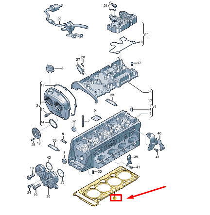 NEW VW GOLF VARIANT CG MK8 ENGINE CYLINDER HEAD GASKET 06N103383B ORIGINAL