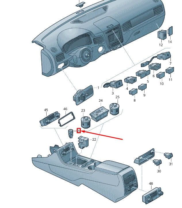 NEW VW TOUAREG 7P MK2 START/STOP SWITCH LHD 7P1905217B3Q7