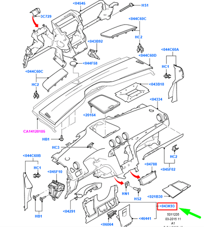 new ford galaxy mk2 instrument panel left cover lhd 1681721 original