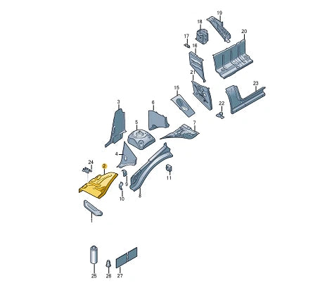 NEW VOLKSWAGEN CRAFTER SY FRONT LEFT WHEEHOUSING PART 2N0805159