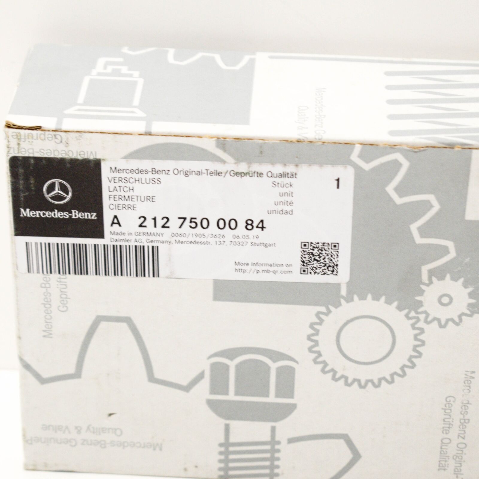 NEW MERCEDES-BENZ E-CLASS W212 REAR TRUNK LID LOCK A2127500084 2010 ORIGINAL