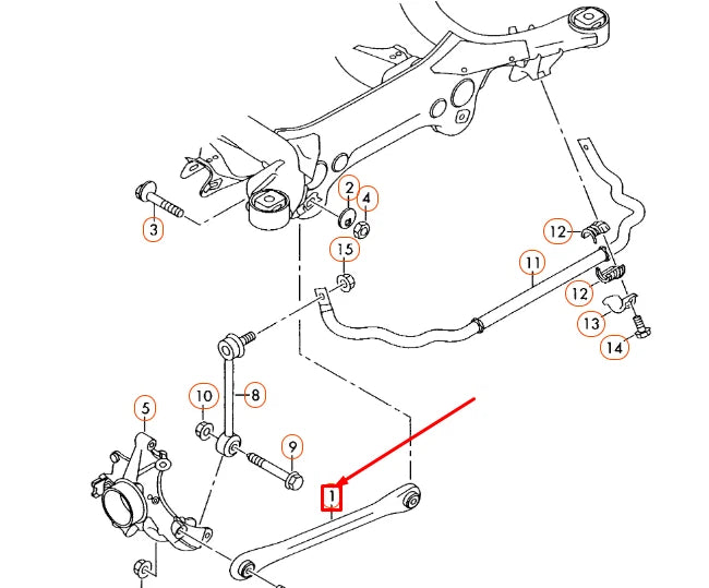 NEW AUDI Q7 4L REAR TRACK ROD 7L8501529A ORIGINAL