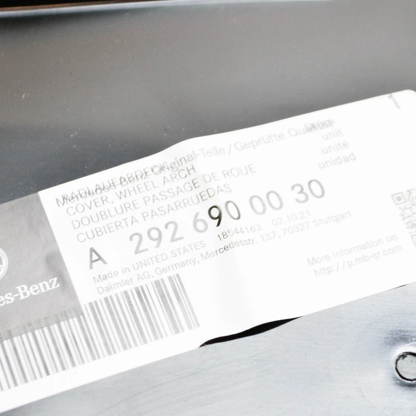 NEW MERCEDES-BENZ GLE COUPE C292 FRONT LEFT FENDER LINER A2926900030 ORIGINAL