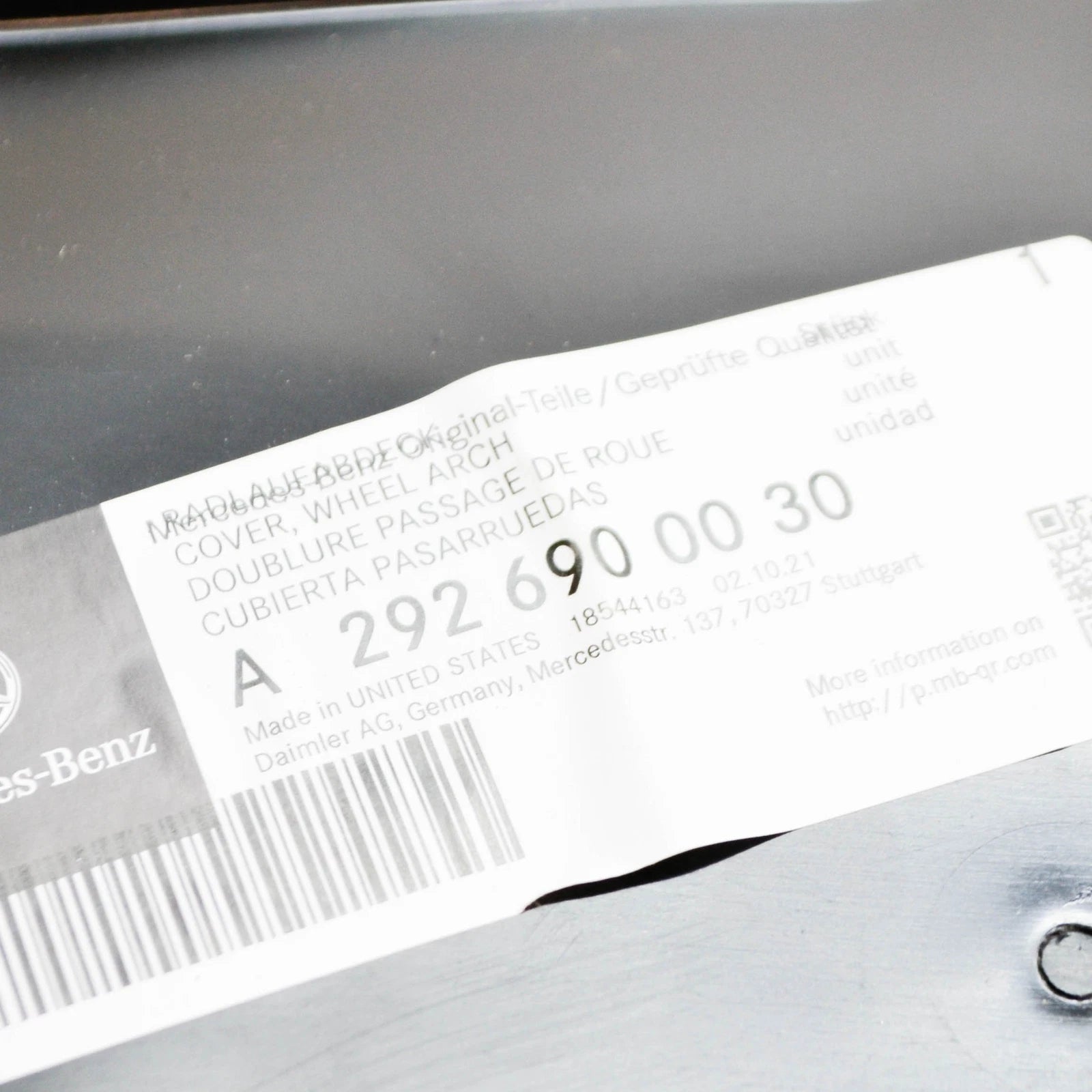 NEW MERCEDES-BENZ GLE COUPE C292 FRONT LEFT FENDER LINER A2926900030 ORIGINAL