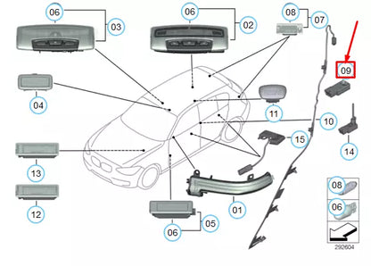 NEW BMW X1 E84 LED MODULE CENTRE CONSOLE 63319242162 9242162 ORIGINAL