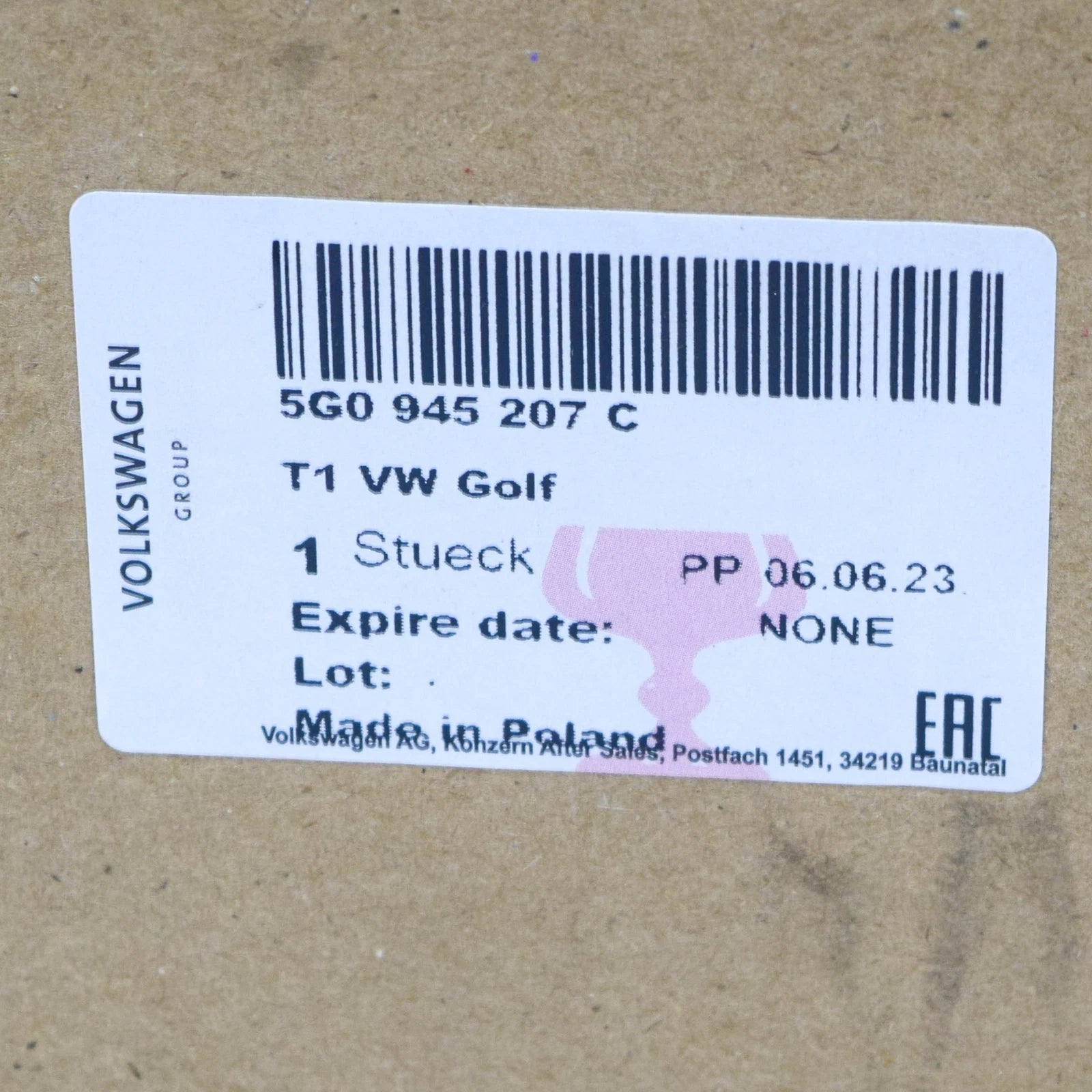 NEW VW GOLF R VII REAR LEFT TAILLIGHT 5G0945207C ORIGINAL