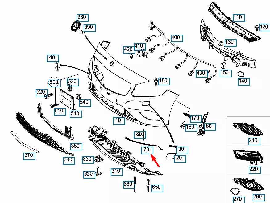 NEW MERCEDES-BENZ A-CLASS W176 FRONT BUMPER LEFT TRIM A1768851722 ORIGINAL